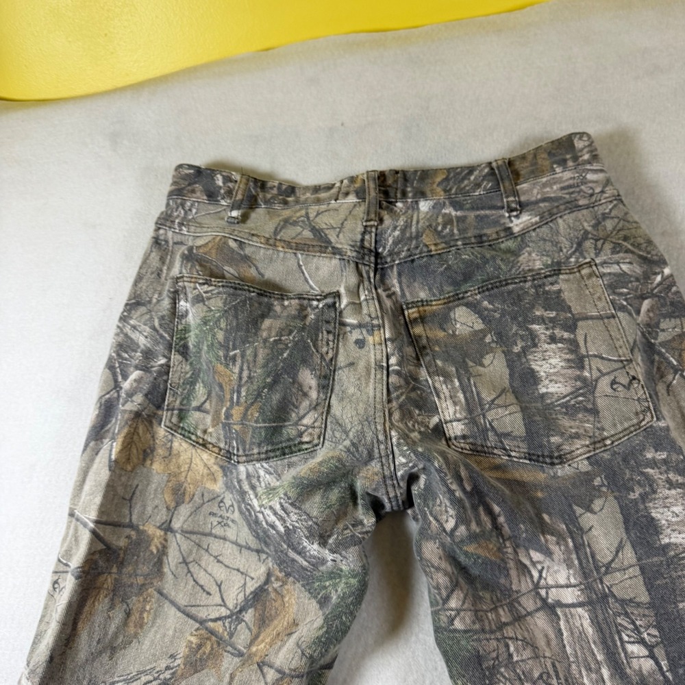 Realtree Xtra Camo Cotton Denim Pants Mens 34x32 Straight Leg Hunting 5458-5-RT